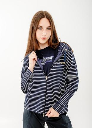 Жіноча толстовка australian stripes hoodie polyviscosa jacket різнокольоровий 2xl (7dlsdgc0010-020 2xl)