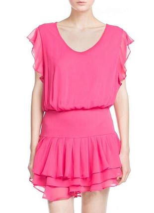 Розовое шифоновое платье mamgo / l1 фото