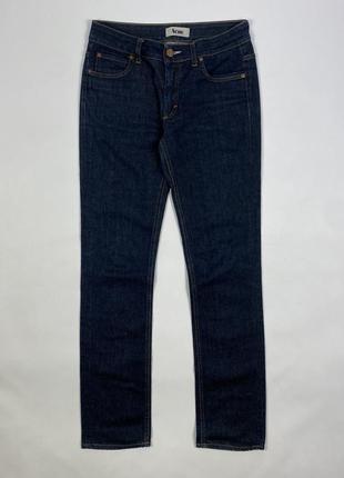 Жіночі скіні джинси acne hex dc navy blue denim jeans size 30/32