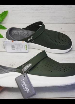 Crocs literide оливковые1 фото