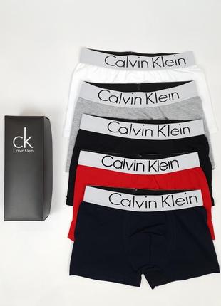 Боксеры трусы комплект 5шт calvin klein. набор трусов для мужчин в коробке кельвин кляйн. нижнее белье набор4 фото