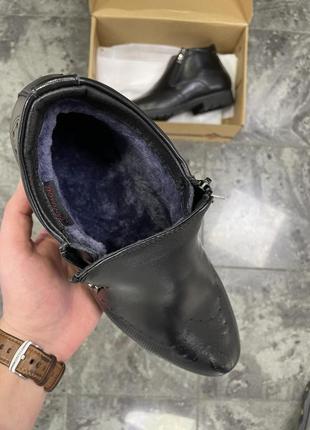 Зимові туфлі / черевики yalasou (шкіра, натуральне хутро)6 фото