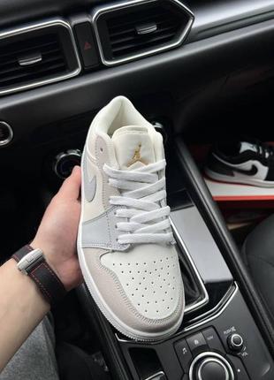 Кросівки жіночі nike air jordan 1 low beige & gray👟3 фото