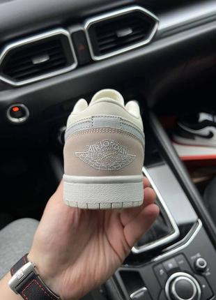 Кросівки жіночі nike air jordan 1 low beige & gray👟6 фото