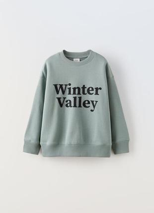 Zara стильный теплый фирменный свитшот зара утепленный на флисе свитер свитер кофта толстовка худи