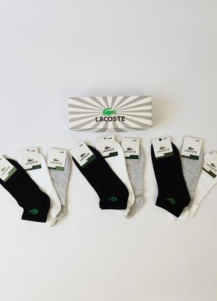 Чоловічі короткі шкарпетки набір lacoste 9 пар. літні шкарпетки низькі чоловічі лакості. комплект шкарпеток для чоловіків2 фото