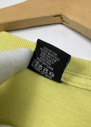 Оригінальна чоловіча вінтажна футболка stussy yellow big logo cotton t-shirt size m8 фото