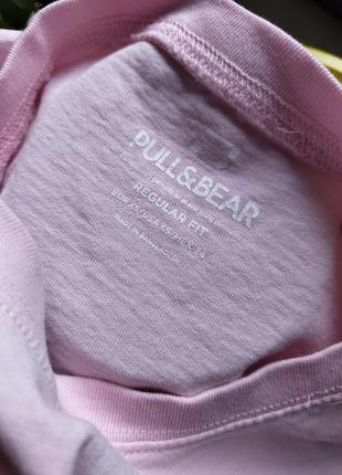 Футболка, футболка pull&bear, футболка оверсайз, футболка вільного крою, футболка рожева, футболка під велосипедки, вільна футболка2 фото