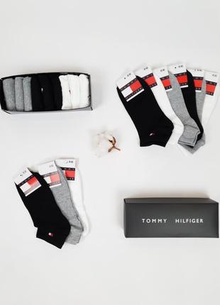 Короткі шкарпетки з бавовни набір 9 пар tommy hilfiger. шкарпетки чоловічі низькі набір томмі хілфігер 41-45р 9шт5 фото