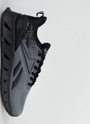 Чоловічі кросівки reebok zig kinetica 3  grey black  текстильные мужские кроссовки рибок зиг кинетика 3  серые с чёрным