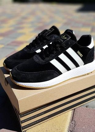 Adidas iniki 🆕 чоловічі кросівки адідас озвиго шкіра 🆕 чорні з білим