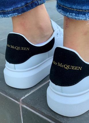 Alexander mcqueen black white 🆕 жіночі кросівки маквин 🆕 білі/чорні8 фото