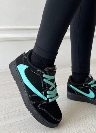 Жіночі кросівки nike low travis scott's x tiffany7 фото