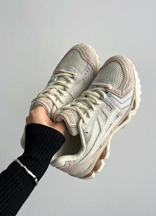 Жіночі кросівки asics gel-kayano 14 peach Glacier асікс персикового з кремовим кольорів7 фото