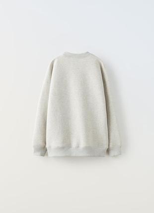Zara стильний теплий фірмовий світшот зара утеплений на флісі светр світер толстовка худі2 фото