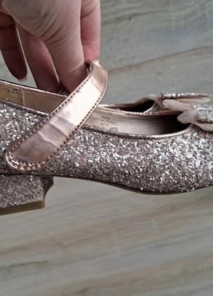 Золотые туфельки эльзы золушки принцессы george 34 р3 фото