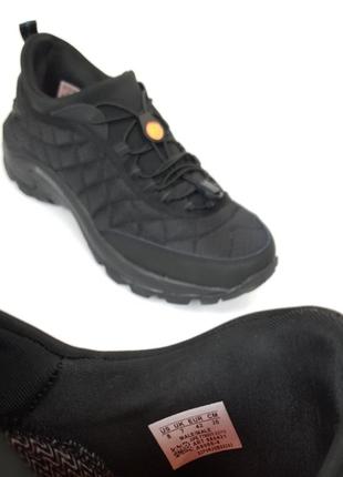 Зимові кросівки термо чорні merrell ice cup black. черевики на зиму для чоловіків кольорі у чорному мерелл айс кап2 фото
