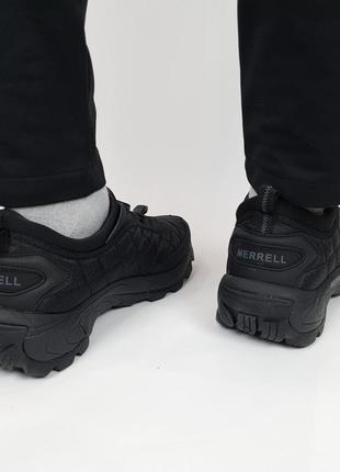 Зимові кросівки термо чорні merrell ice cup black. черевики на зиму для чоловіків кольорі у чорному мерелл айс кап10 фото