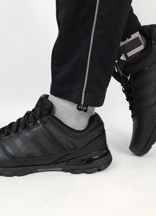 Кроссовки мужские кожаные черные adidas terrex 23. мужская обувь осень-весна адидас терекс. кроссовки на осень1 фото