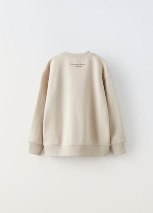 Zara стильний теплий фірмовий світшот зара утеплений на флісі светр світер толстовка худі2 фото