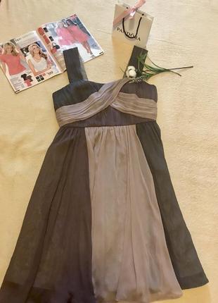 Коктейльное  шифоновое платье1 фото