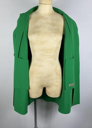 Оригінальний яскравий жіночий тренч плащ herno giaccone donna tecno green billiard coat5 фото