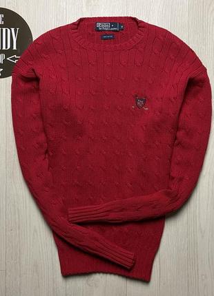 Мужской вязаный свитер polo ralph lauren, размер по факту l-xl