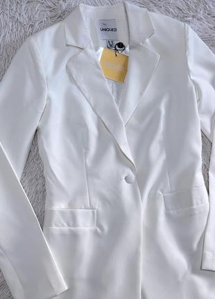 Стильный белый пиджак unique215 фото