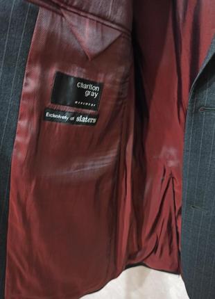 Распродажа роскошный пиджак бойфренд бренд шерсть красная подкладка7 фото