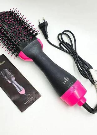 Фен щітка гребінець 3в1 one step hair dryer 1000 вт 3 режими випрямляч для укладання волосся стайлер з функцією іонізації1 фото