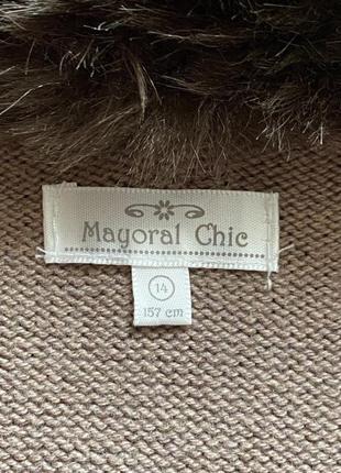 Mayoral жилет, безрукавка, премиум люкс, бежевая, коричневая, с мехом, испания5 фото