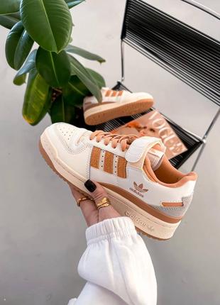 Adidas forum low orange кросівки білі оранжеві шкіряні форуми адідас на липучці1 фото