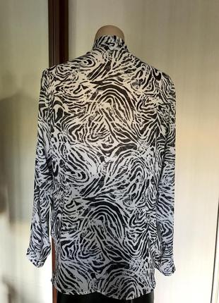 Блуза на запах,з довгим рукавом, принт зебра3 фото