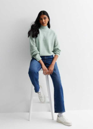 Фісташкова водолазка з вовною/гольф светр з горлом оверсайз