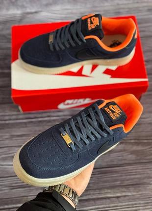 Кросівки nike air force blue orange4 фото