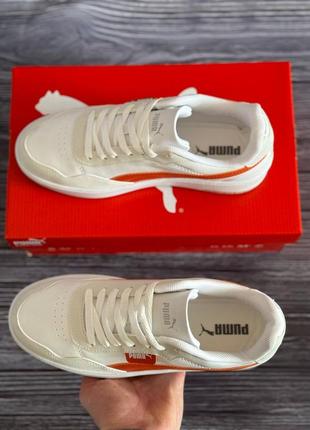 Кросівки puma court ultra lite white orange4 фото