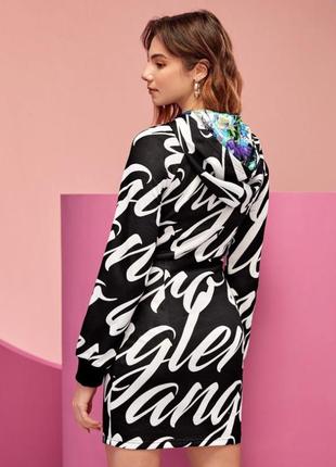 Shein. из англии. платье на запах с капюшоном.