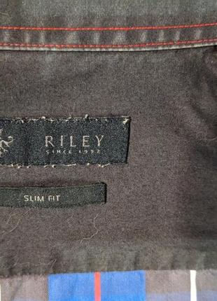 Фірмова стильна сорочка в клітинку з латками riley5 фото