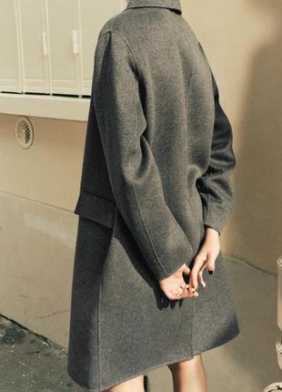 Двубортное пальто/жакет с шерстью zara l, xl7 фото
