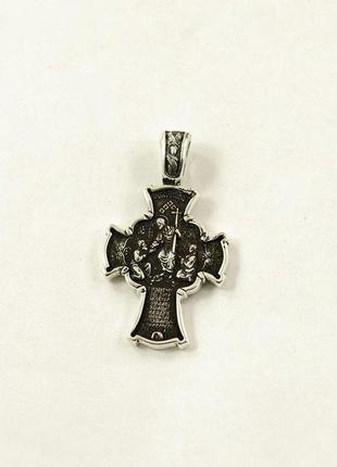 Двосторонній хрест православний maxi silver 90062 фото