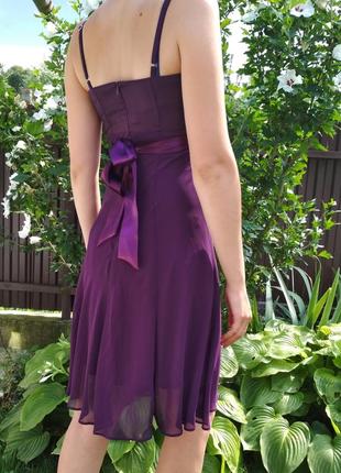 Платье фиолетовое асимметричное, м2 фото