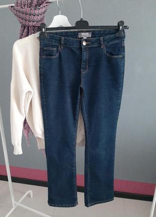 Фирменные классические джинсы в синем_#6432 фото