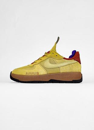 Кроссовки nike air force 1 wild wheat gold (найк аир форсе)