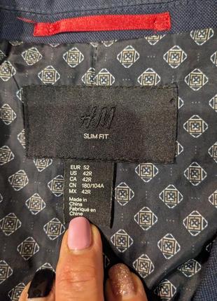 Фірмовий стильний піджак блейзер жакет h&m slim fit з латками на ліктях3 фото