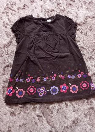 Вільветовий сарафанчик 74см