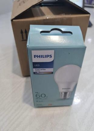 Лампа енергоощадна світлодіодна led 8w 60 w philips клас а