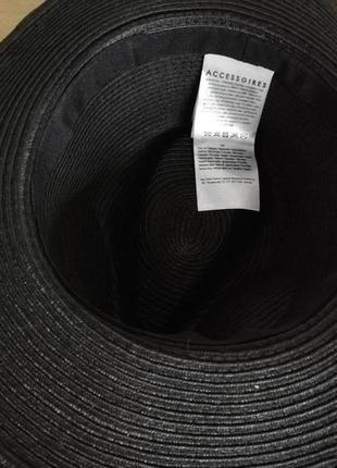 Шляпа летняя широкие поля черная3 фото