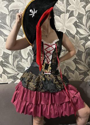 Карнавальный костюм платье пиратка косплей разбойница