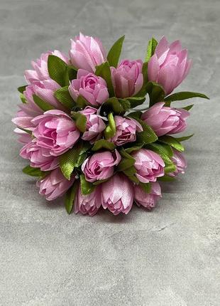 Букет подснежников (на ножке), цвет-розовый, 1 букет/10 шт., розовый