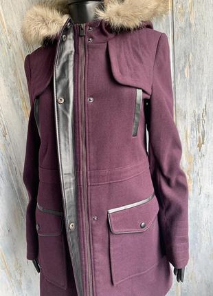 Трендовая куртка-пальто цвета марсала от dorothy perkins5 фото